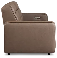Sawyer Dark Brown Micro 3-piece Modular Power Sofa