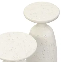 Zume White Concrete Nesting Tables