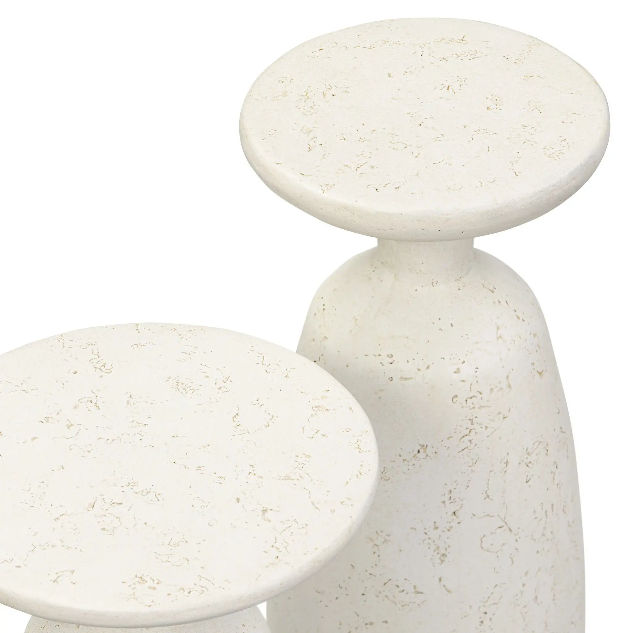 Zume White Concrete Nesting Tables Zume White Concrete Nesting Tables