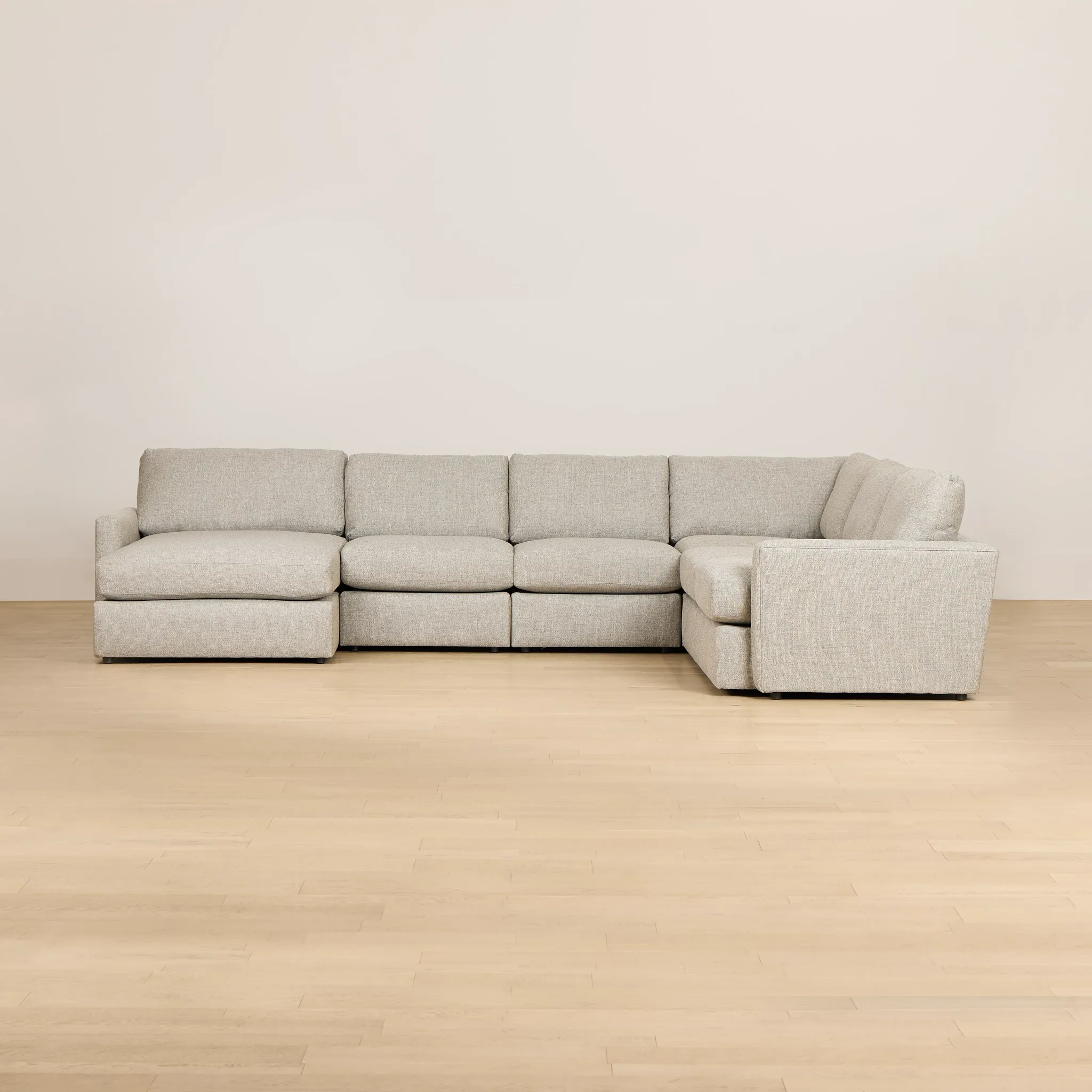 Maxwell Dark Gray Fabric Large Left Chaise Sectional