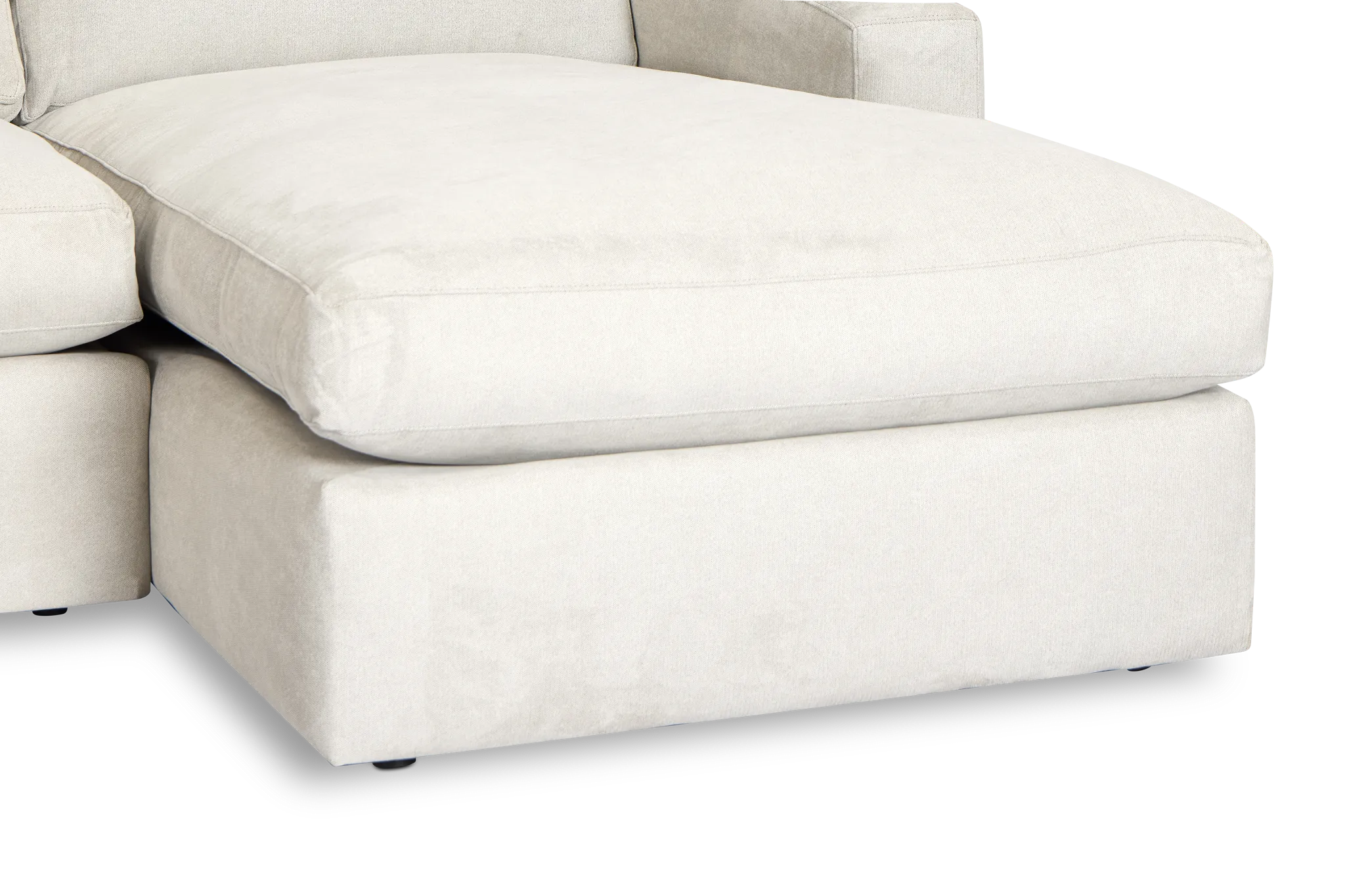 Hudson Gray Fabric Right Chaise Sectional