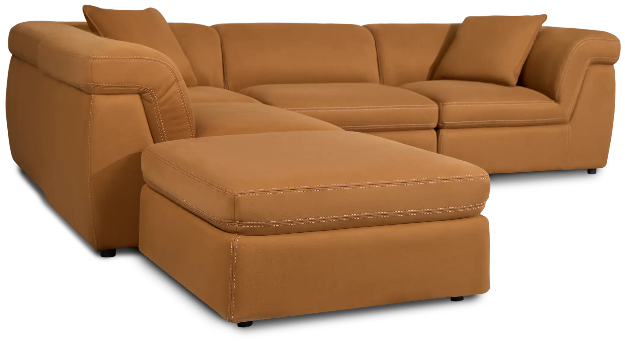 Aria Medium Brown Micro Immersive 5-piece Bumper Sectional W/2 Speakers Aria Medium Brown Micro Immersive 5-piece Bumper Sectional W/2 Speakers