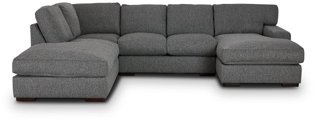 Veronica Dark Gray Down Small Left Bumper Sectional