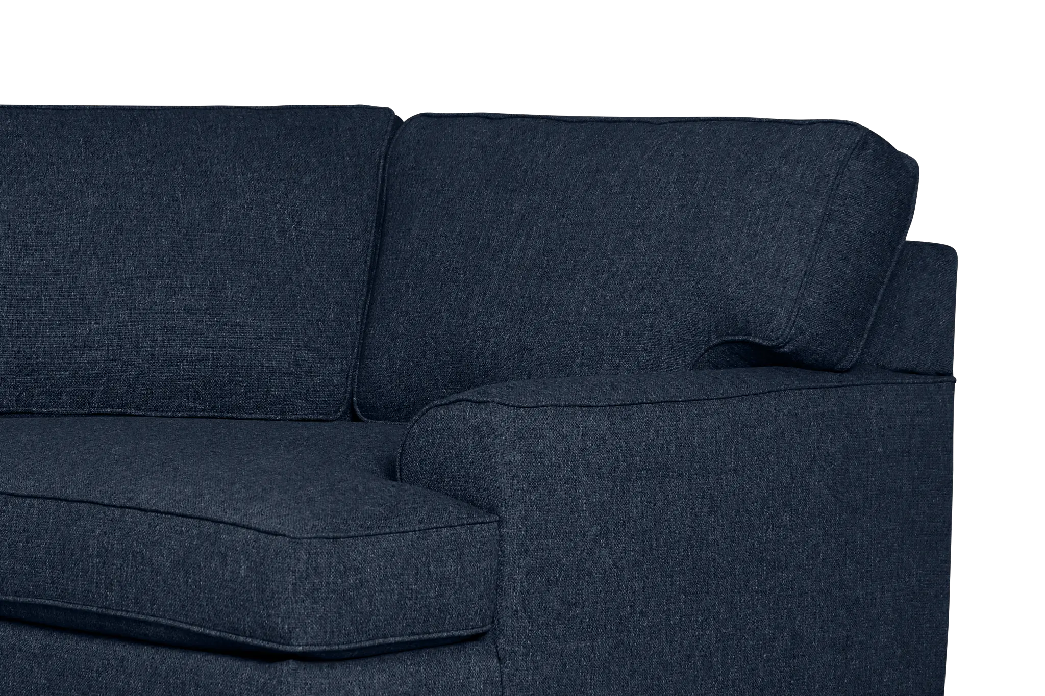 Sinclair Dark Blue Fabric Right Cuddler Cooling Memory Foam Sectional Sinclair Dark Blue Fabric Right Cuddler Cooling Memory Foam Sectional