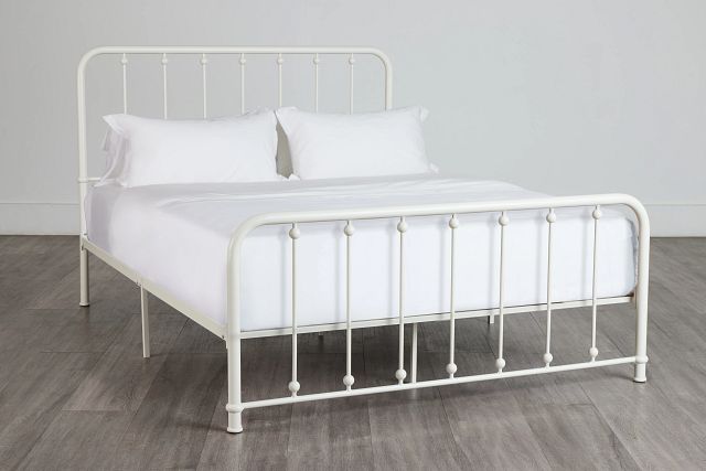 Rory White Metal Panel Bed (0)