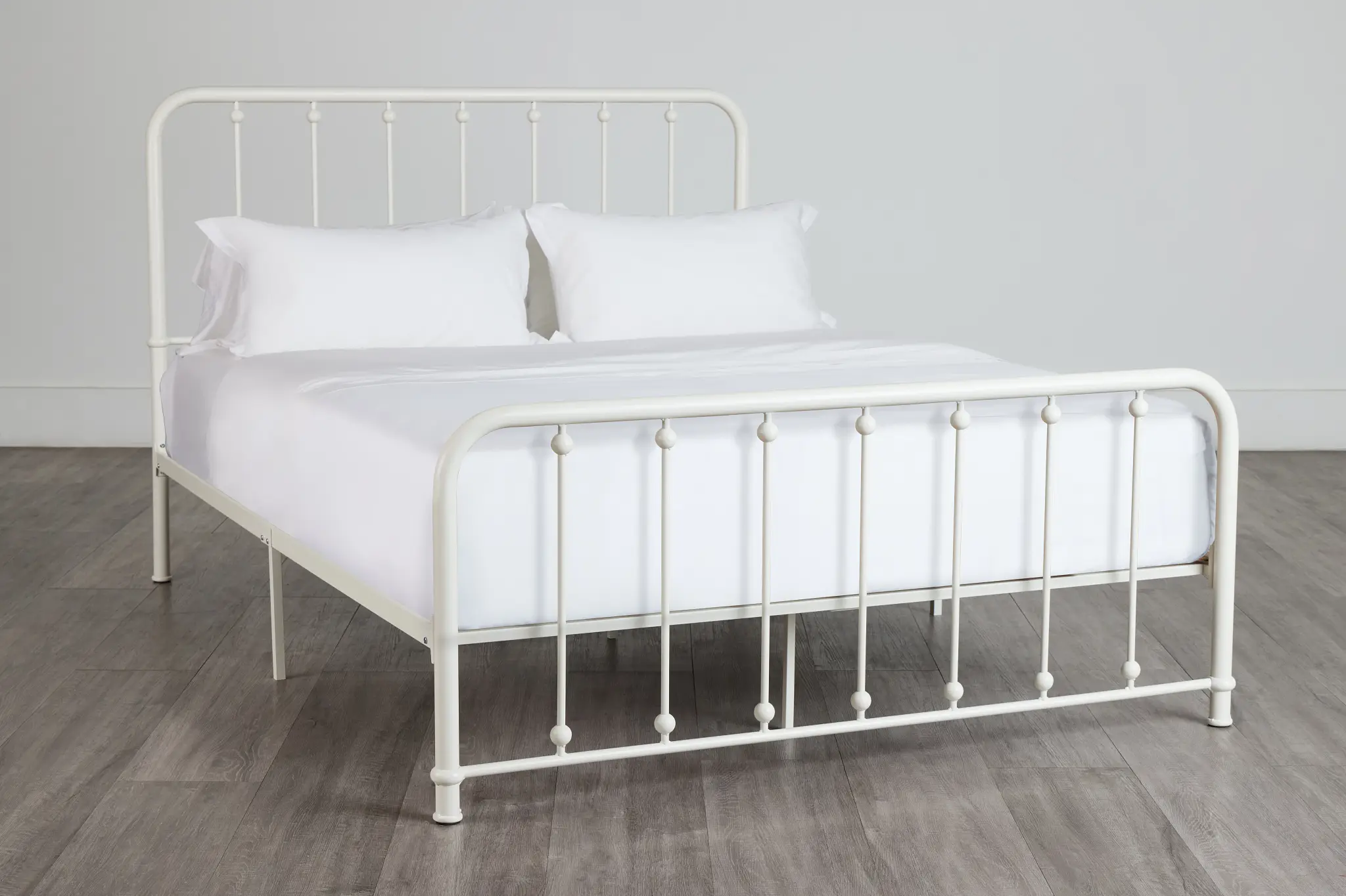 Rory White Metal Panel Bed Rory White Metal Panel Bed