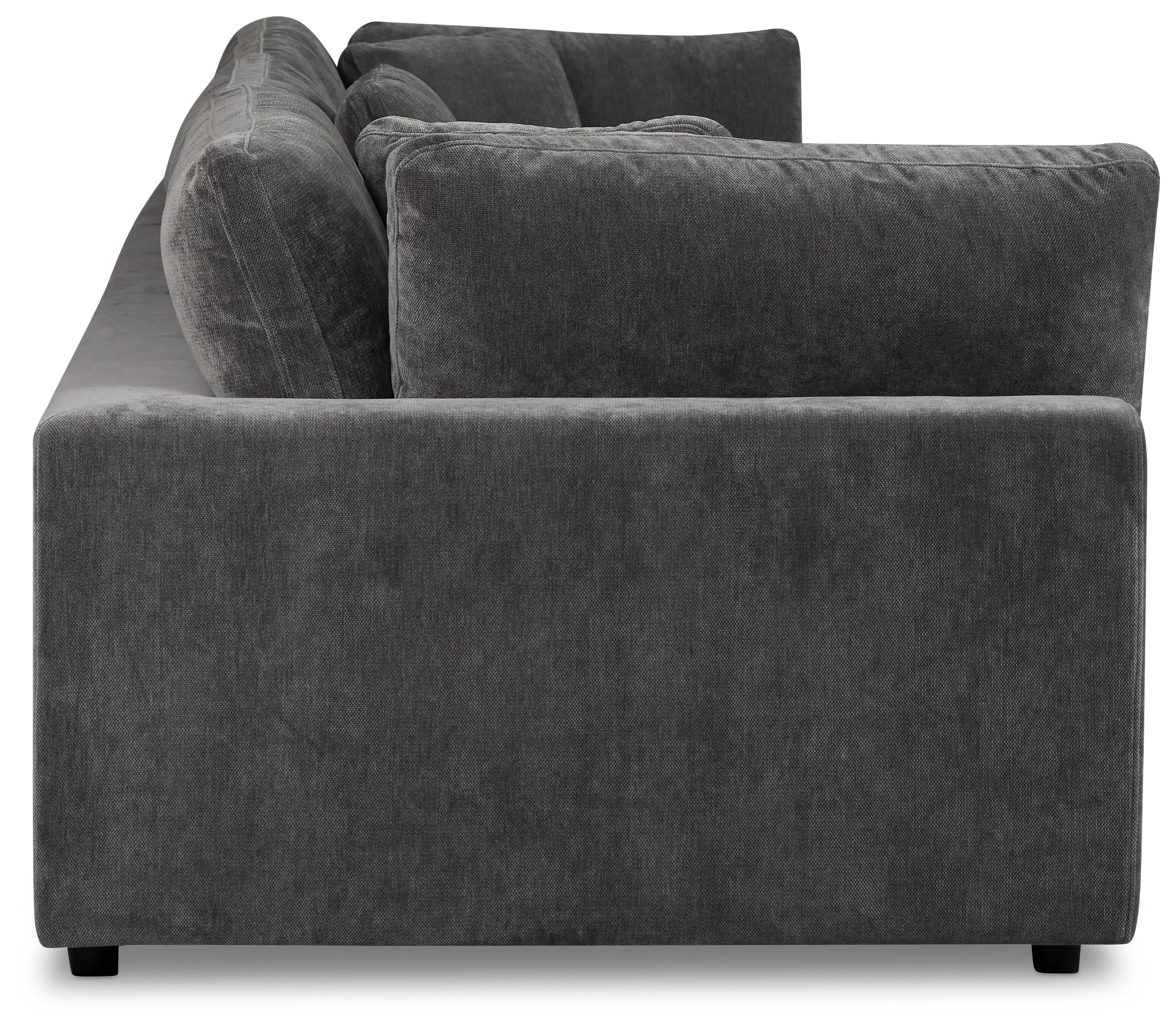 Lounge Dark Gray Fabric 3 Piece Modular Sofa Lounge Dark Gray Fabric 3 Piece Modular Sofa