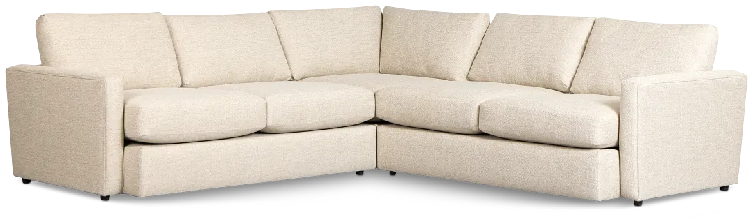 Maxwell Light Gray Fabric Small Two-arm Sectional