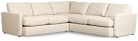 Maxwell Light Gray Fabric Small Two-arm Sectional