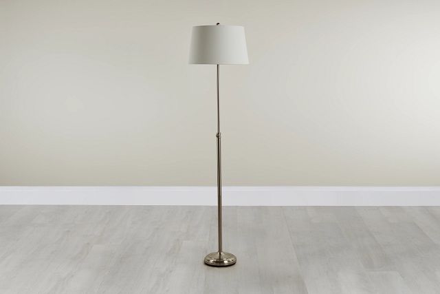 Maisie Silver Metal Floor Lamp