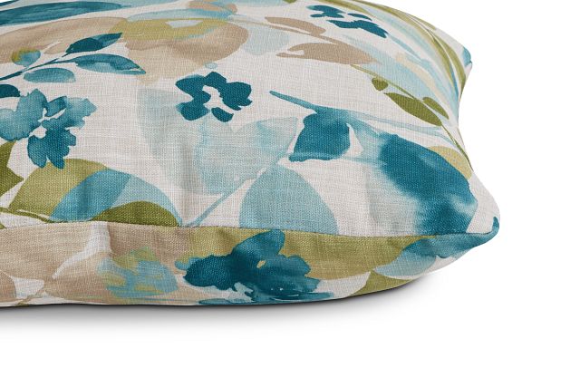 Wellstone Teal Fabric 20" Accent Pillow (2)