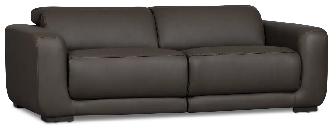 Kieran Dark Brown Lthr/vinyl 2-piece Modular Power Reclining Sofa Kieran Dark Brown Lthr/vinyl 2-piece Modular Power Reclining Sofa