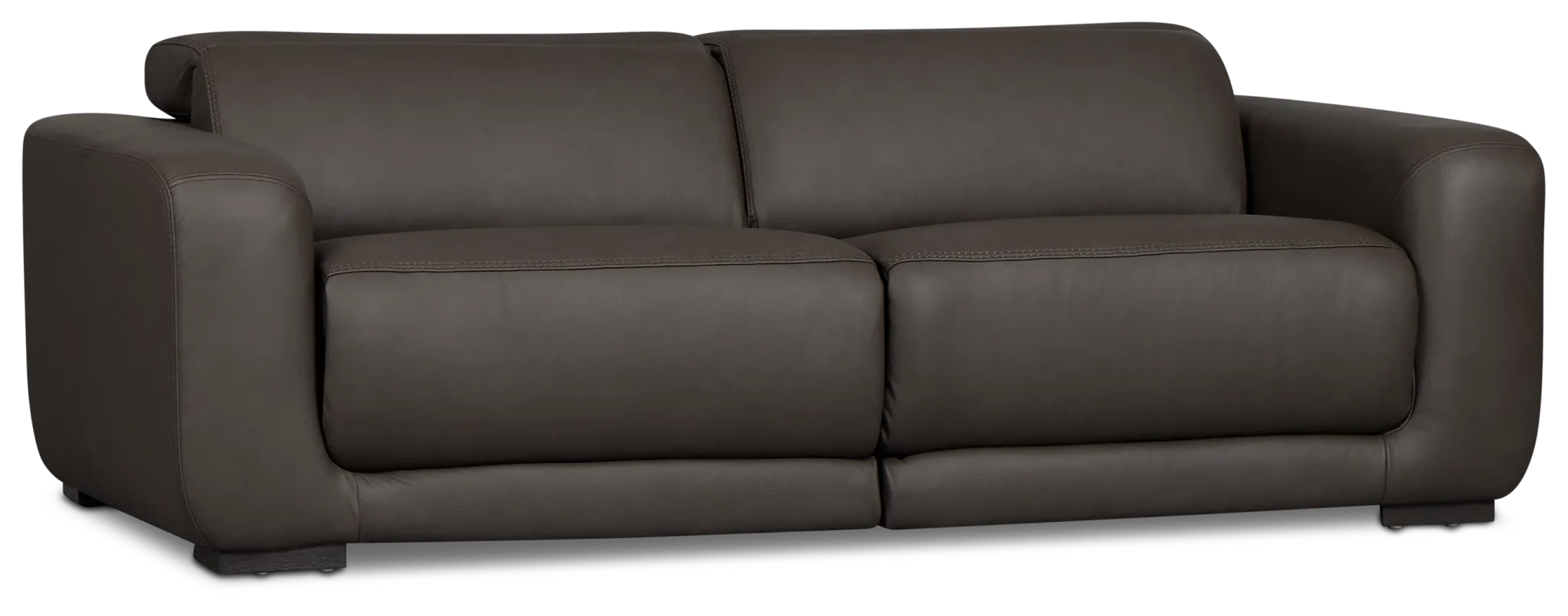Kieran Dark Brown Lthr/vinyl 2-piece Modular Power Reclining Sofa