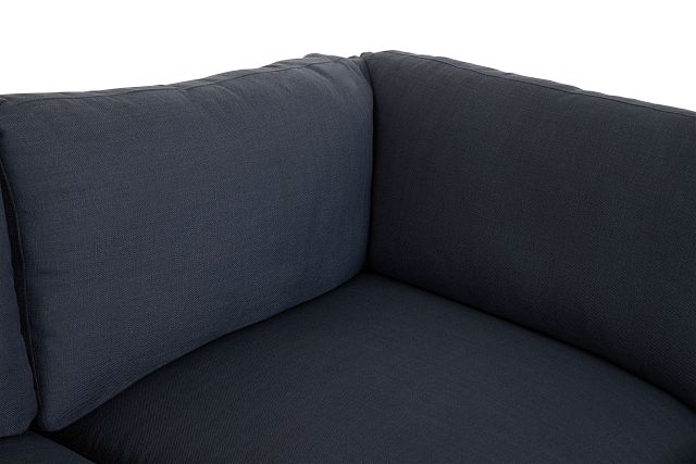 Willow Navy Fabric Small Two-arm Sectional