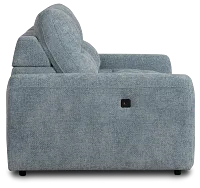 Hendrix Light Blue Fabric Power Extension Chaise Sofa