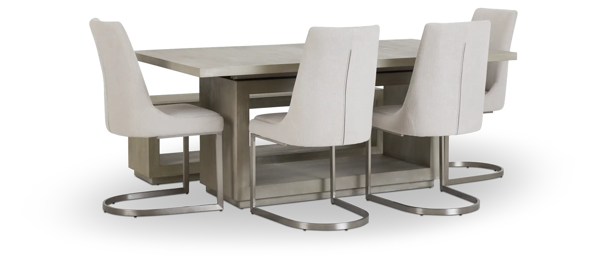 Madden Light Tone Rect Table, 4 Chairs & Bench Madden Light Tone Rect Table, 4 Chairs & Bench