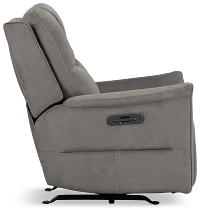 Archie Gray Fabric Power Recliner With Heat And Massage