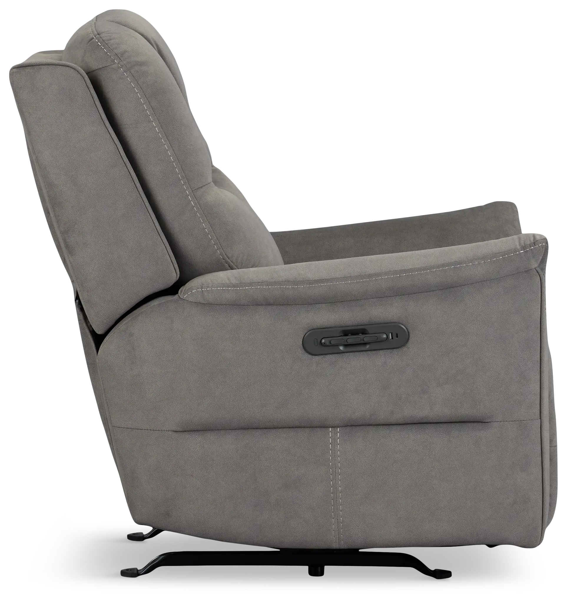 Archie Gray Fabric Power Recliner With Heat And Massage Archie Gray Fabric Power Recliner With Heat And Massage