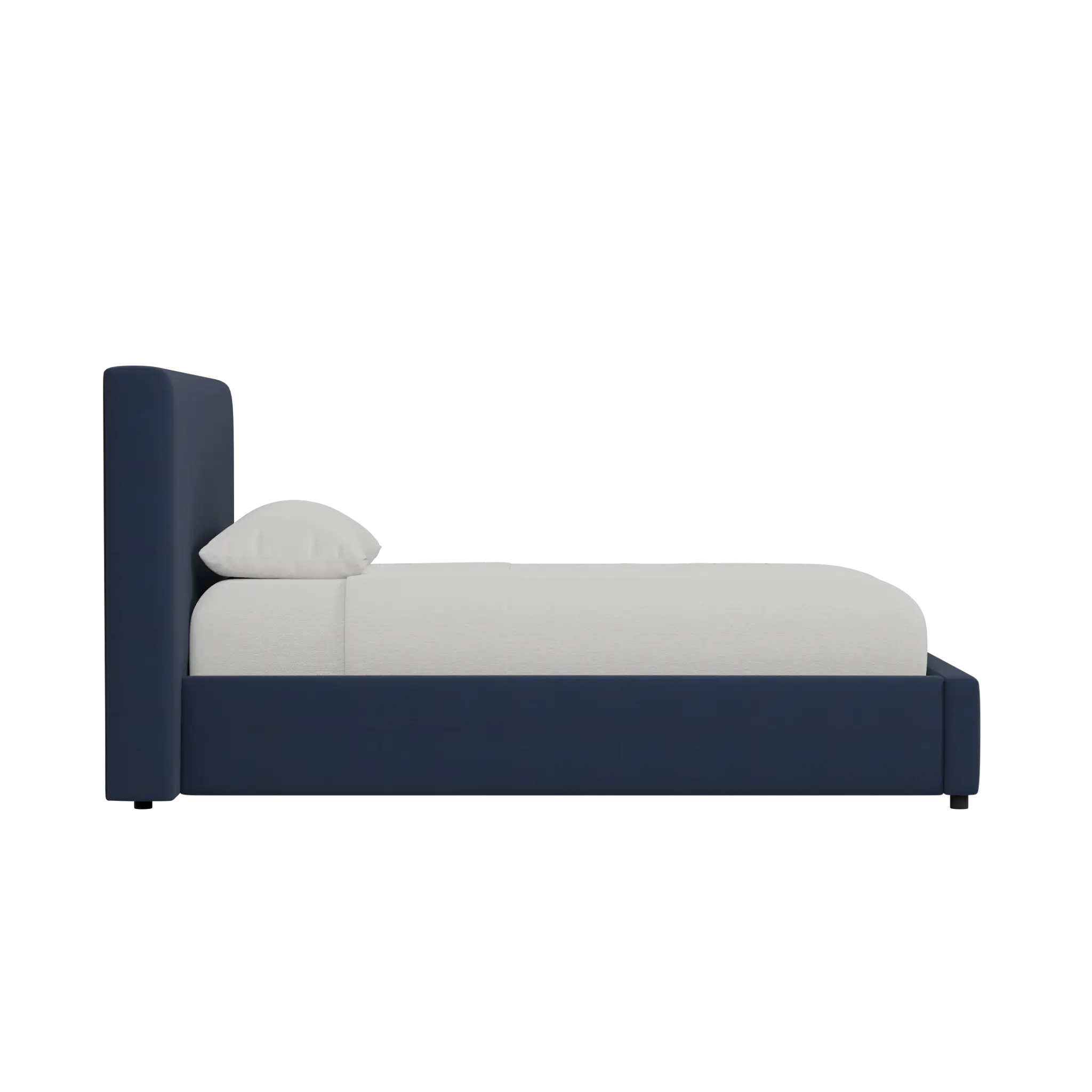 Grayton Joya Dark Blue 44" Upholstered Platform Bed Grayton Joya Dark Blue 44" Upholstered Platform Bed