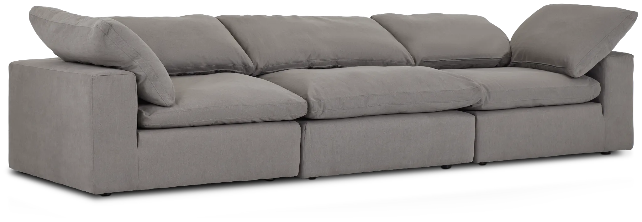 Nixon Light Gray Fabric 3-piece Modular Sofa