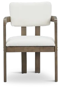 Alden Gray Round Upholstered Arm Chair