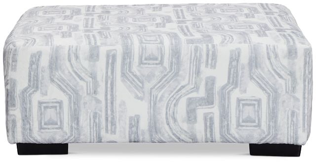 Kylie Light Gray Fabric Cocktail Ottoman