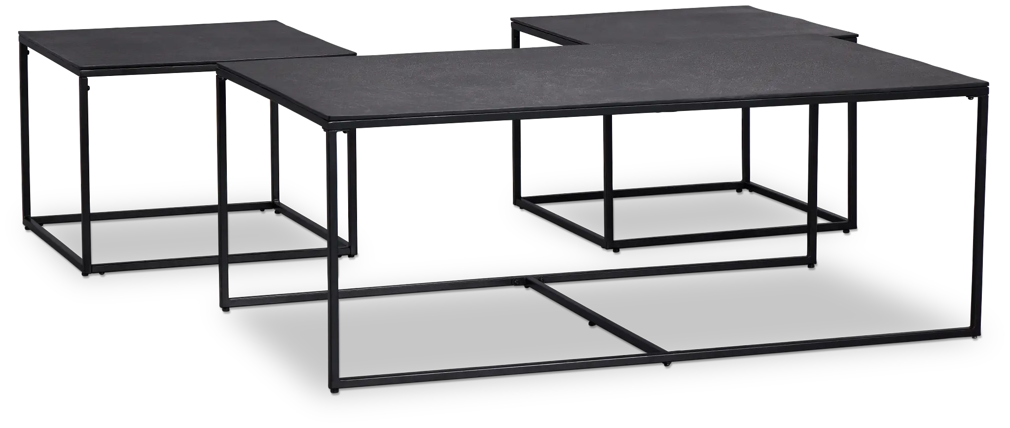 Doren Black Rect Nesting Coffee Table Doren Black Rect Nesting Coffee Table