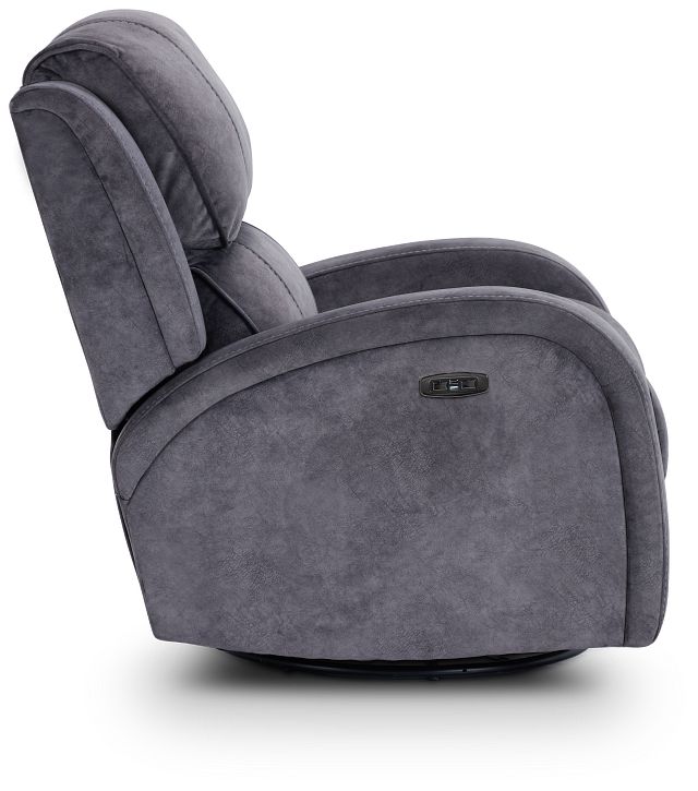 Jack Gray Micro Power Swivel Glider Recliner