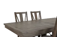 Heron Cove Light Tone Trestle Rectangular Table & 4 Wood Chairs