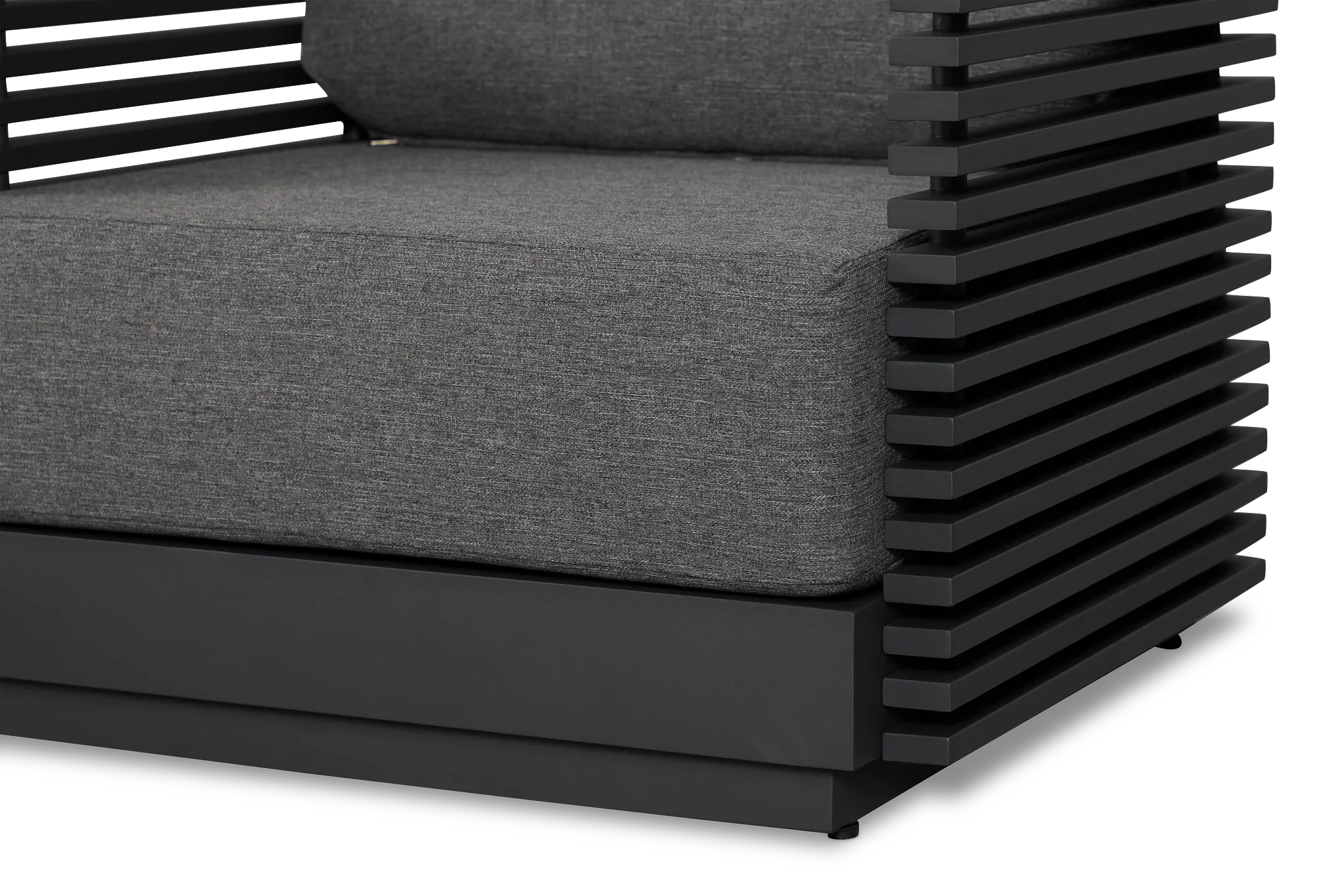 Monterey Black Aluminum Chair With Gray Cushion