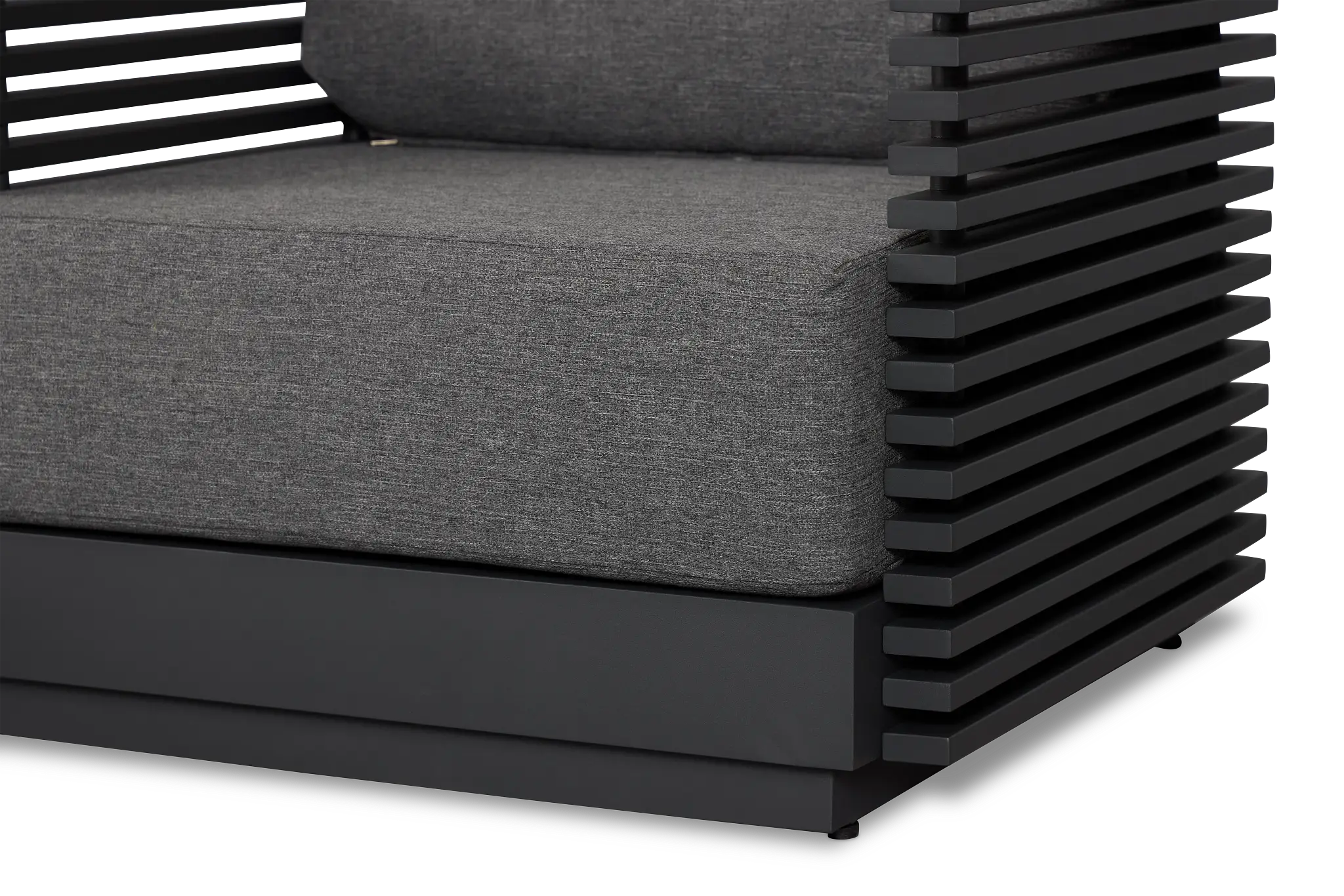 Monterey Black Aluminum Chair With Gray Cushion Monterey Black Aluminum Chair With Gray Cushion