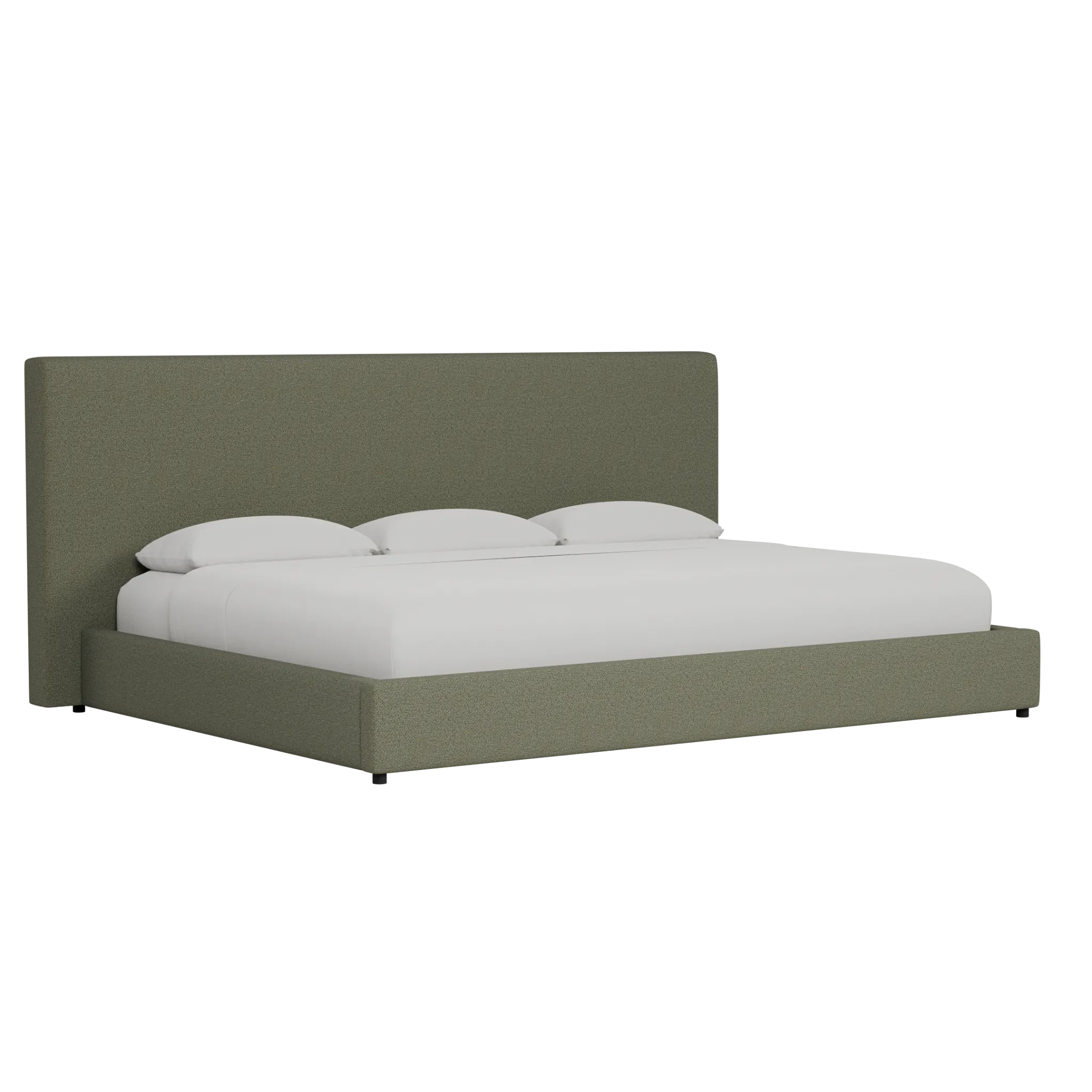Grayton Sutton Green 54" Upholstered Platform Bed