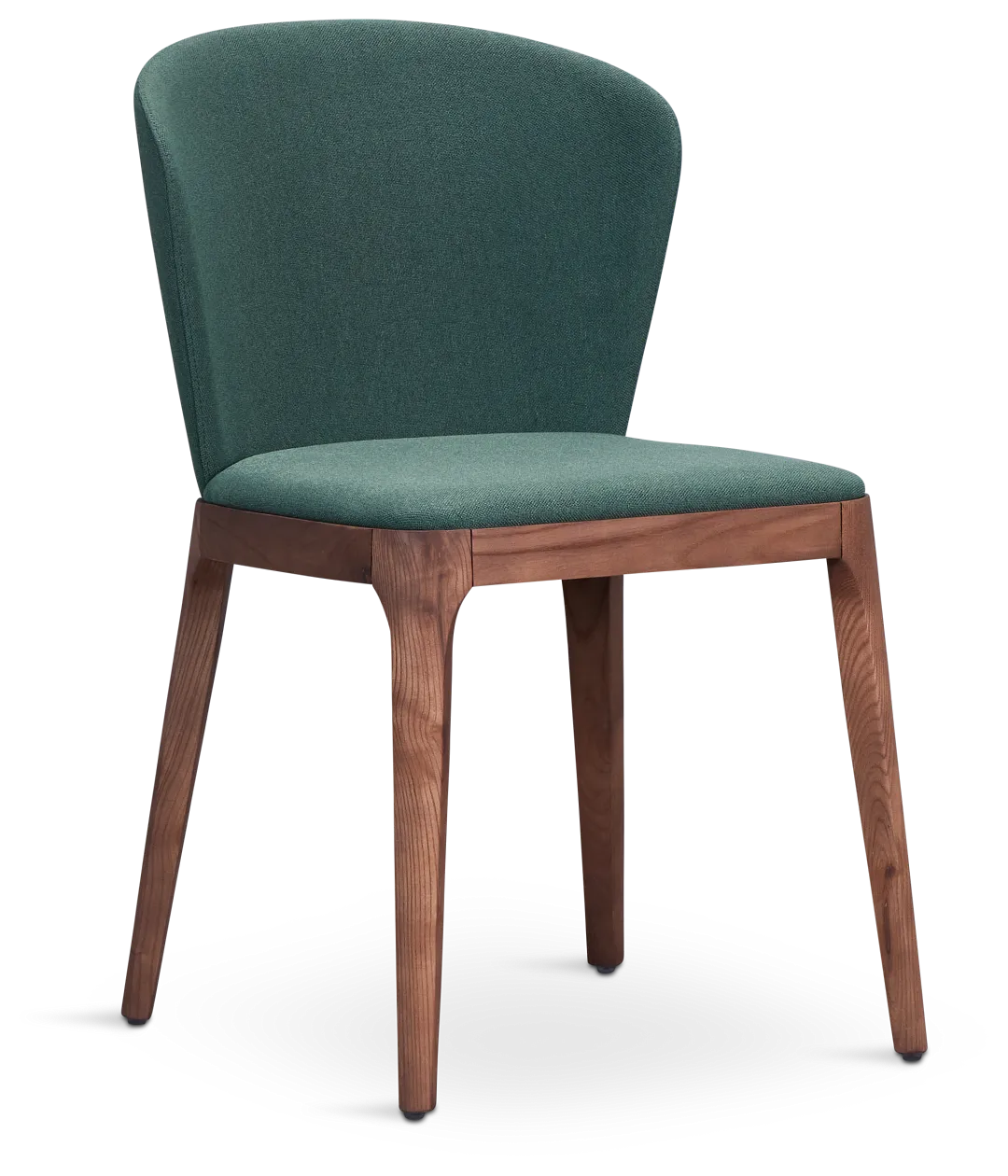 Nomad Dark Green Upholstered Side Chair With Mid Tone Legs