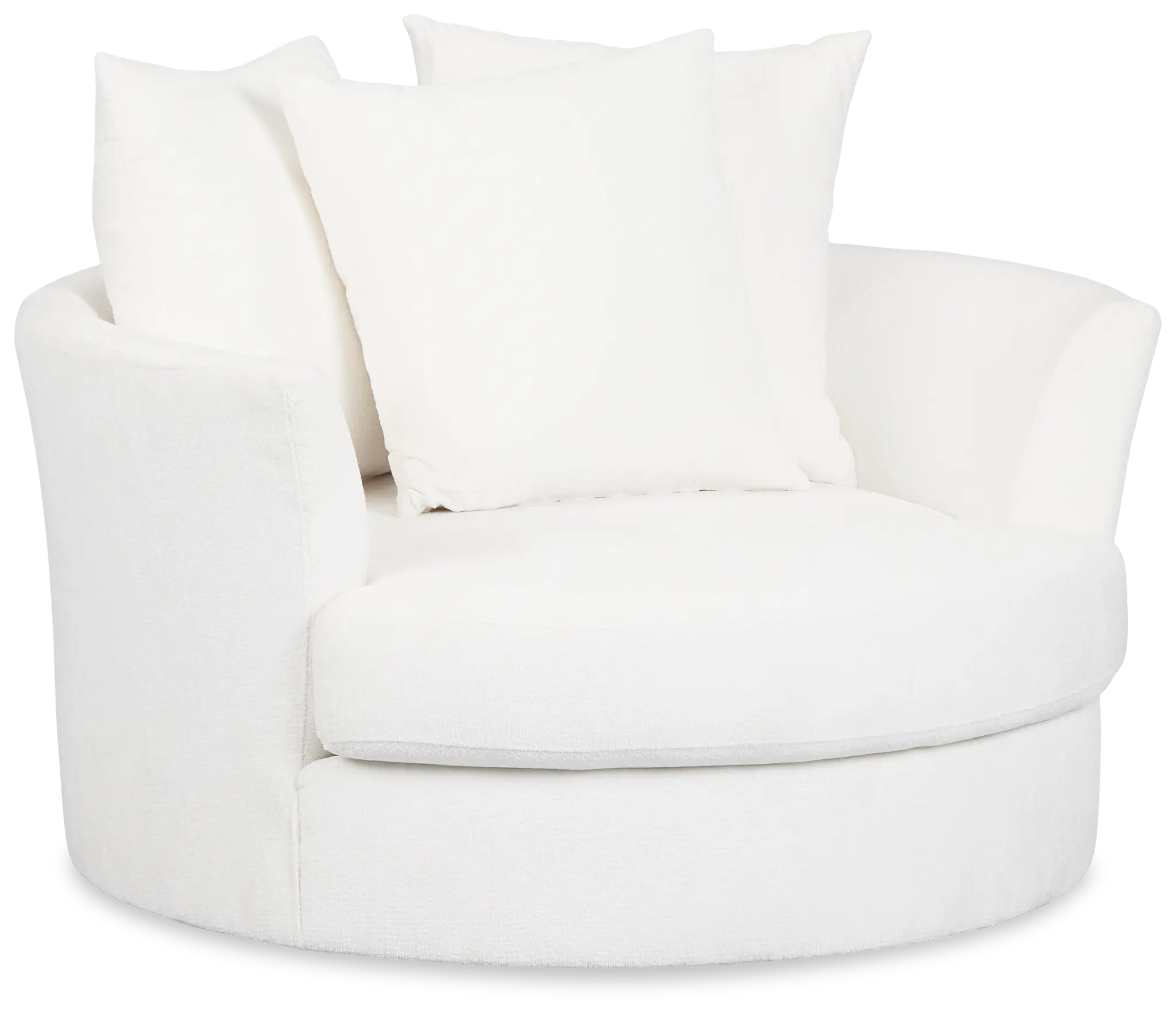 Everly White Fabric Swivel Chair Everly White Fabric Swivel Chair