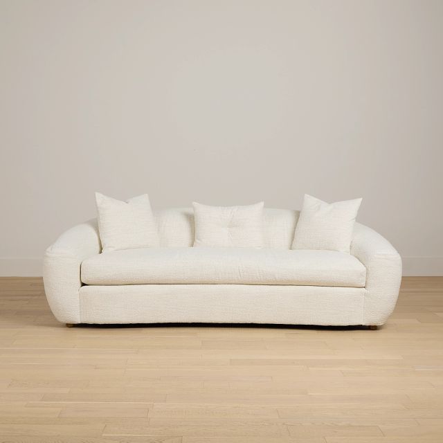 Kaya White Fabric Sofa