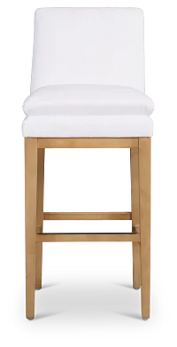 Willow Whitefabric 30" Upholstered Barstool