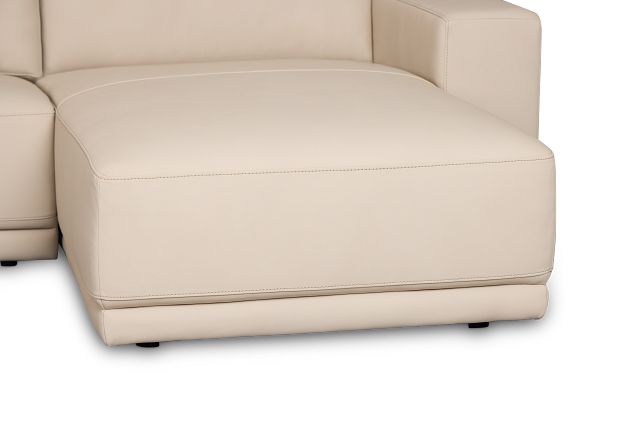 Kellan Ivory Leather Right Chaise Sectional