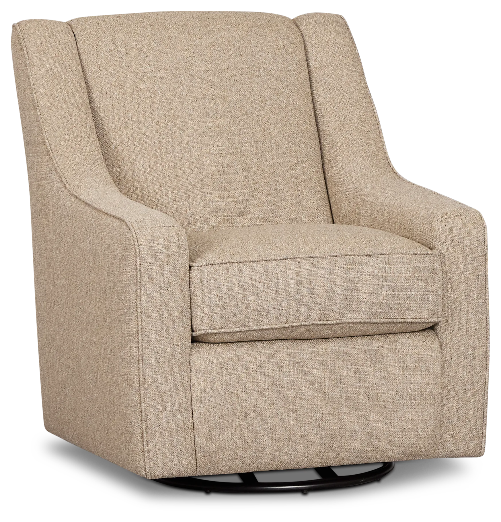 Sinclair Brown Fabric Swivel Chair