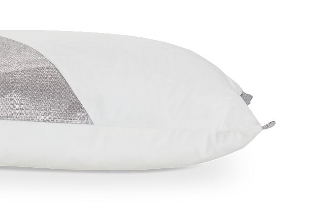 Lacey White Velvet Lumbar Accent Pillow
