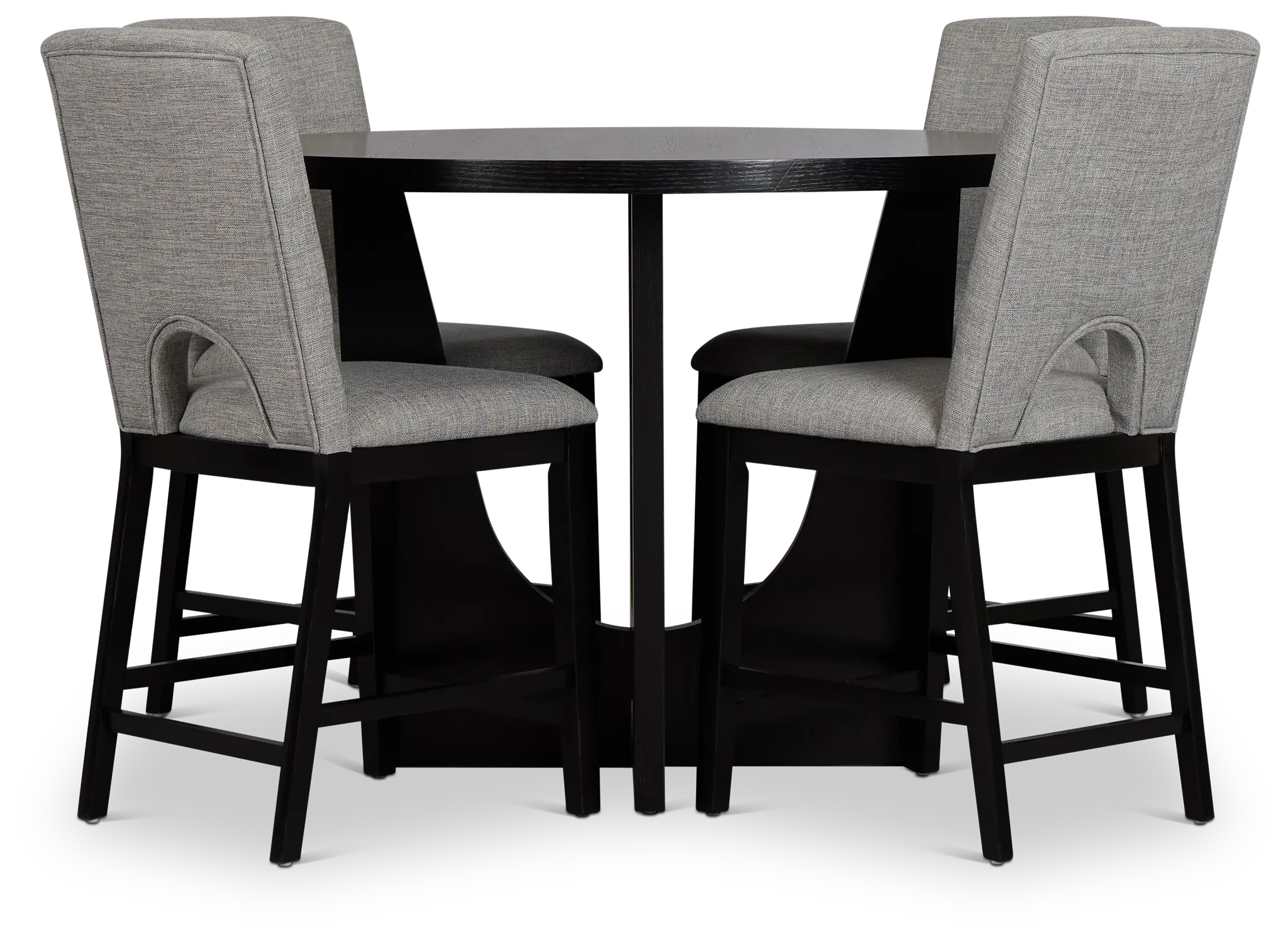Oxford Black High Table & 4 Upholstered Barstools Oxford Black High Table & 4 Upholstered Barstools