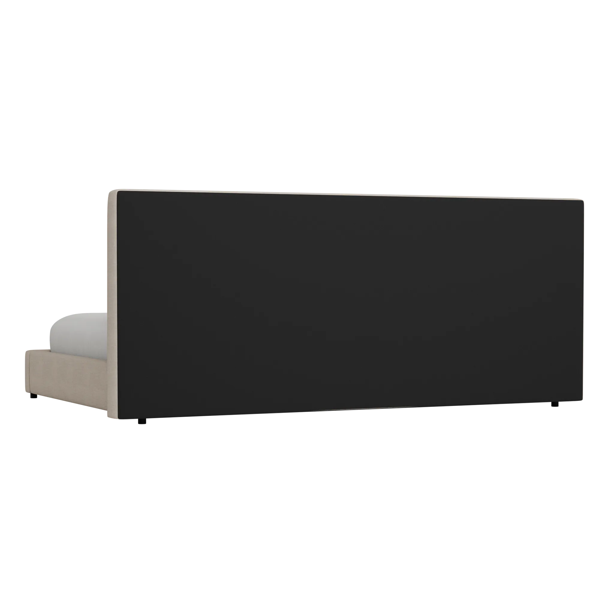 Grayton Linen Beige 54" Upholstered Platform Bed