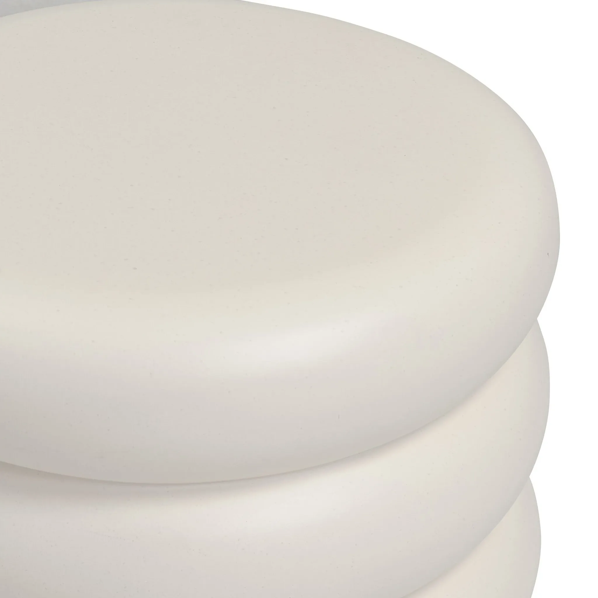 Four Hands West Ivory Concrete Round End Table