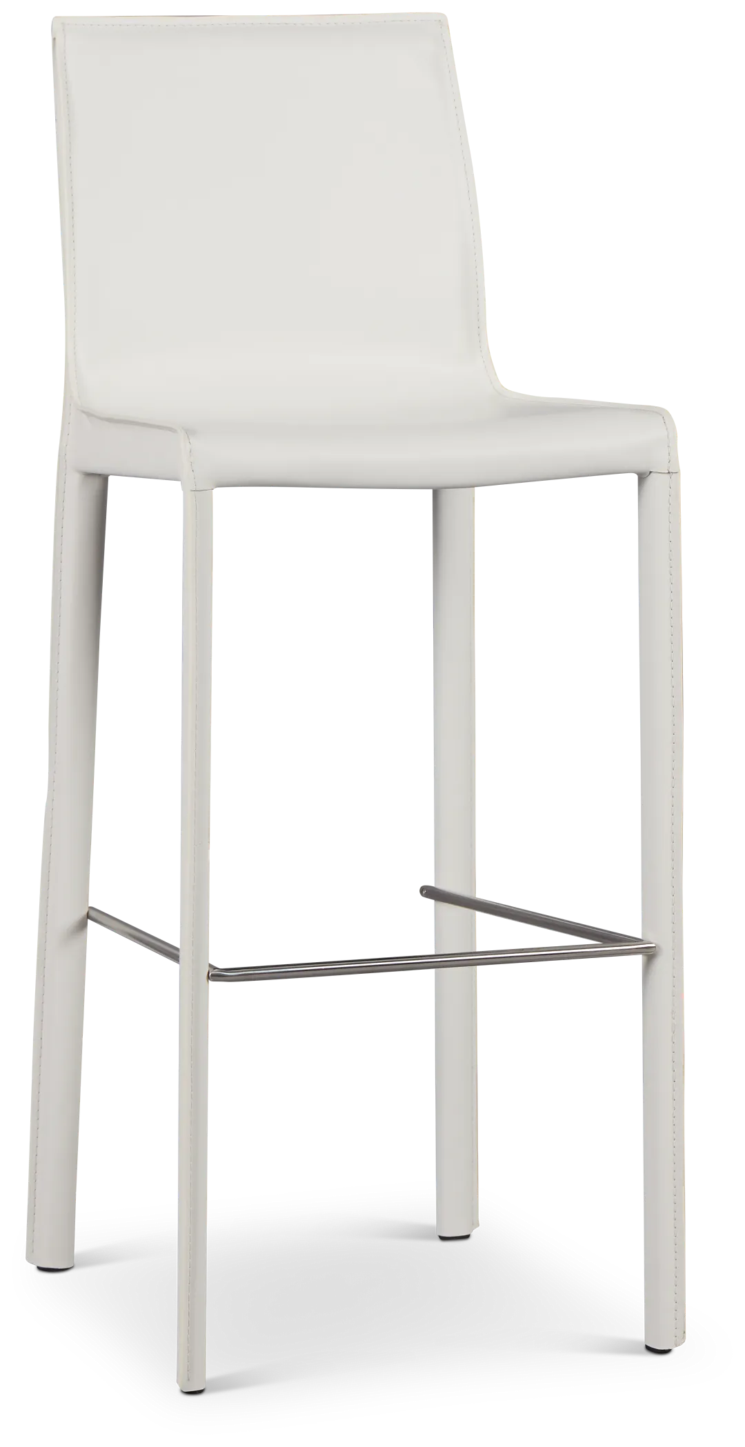 Lugo White 30" Upholstered Barstool