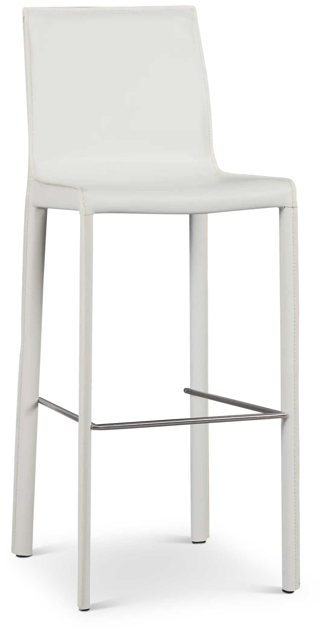 Lugo White 30" Upholstered Barstool Lugo White 30" Upholstered Barstool
