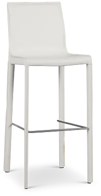 Lugo White 30" Upholstered Barstool