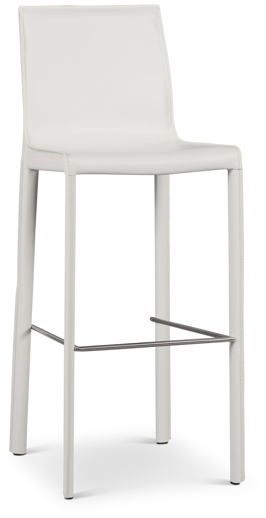 Lugo White 30" Upholstered Barstool