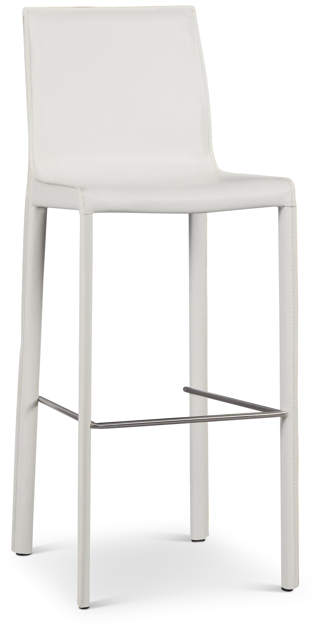Lugo White 30" Upholstered Barstool Lugo White 30" Upholstered Barstool