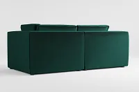 Destin Joya Green Velvet 2-piece Modular Sofa