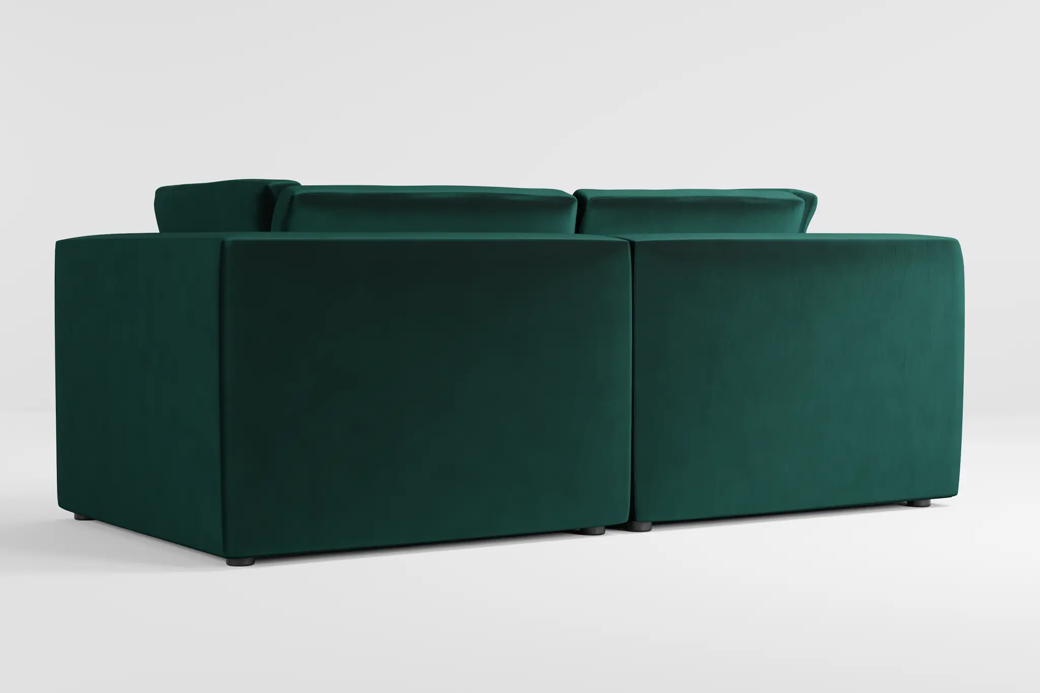 Destin Joya Green Velvet 2-piece Modular Sofa Destin Joya Green Velvet 2-piece Modular Sofa