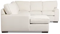 Sinclair Light Beige Fabric Left Chaise Cooling Memory Foam Sleeper Sectional